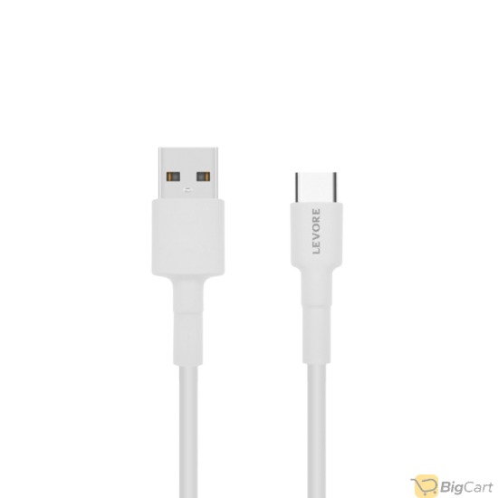 LEVORE Cable PVC USB to Type-C 1.8m Plastic - White