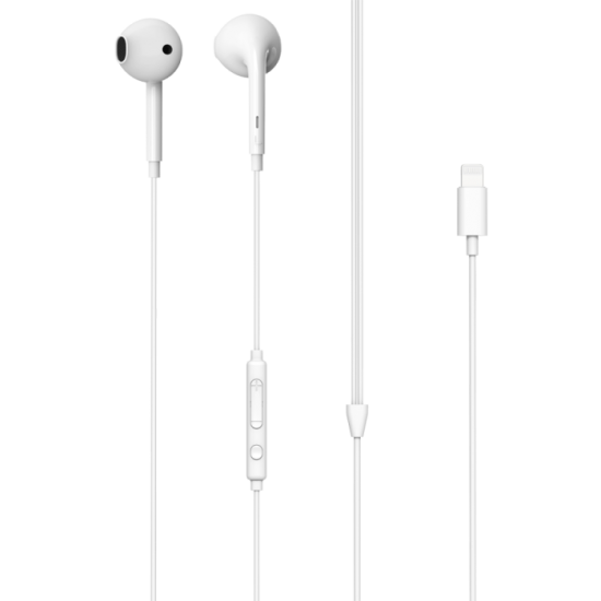 Levore Wired Earphones With MFI Lightning Connector 1.2m - White