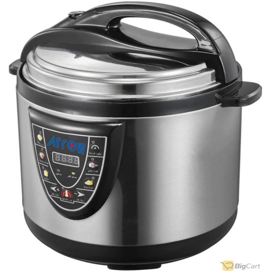 ARROW 6 Liter Electric Pressure Cooker 1000W With Stainless Steel, RO-06SEC