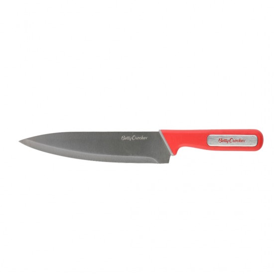 Betty Crocker Stainless Steel Chef Knife (20.5CM) Red