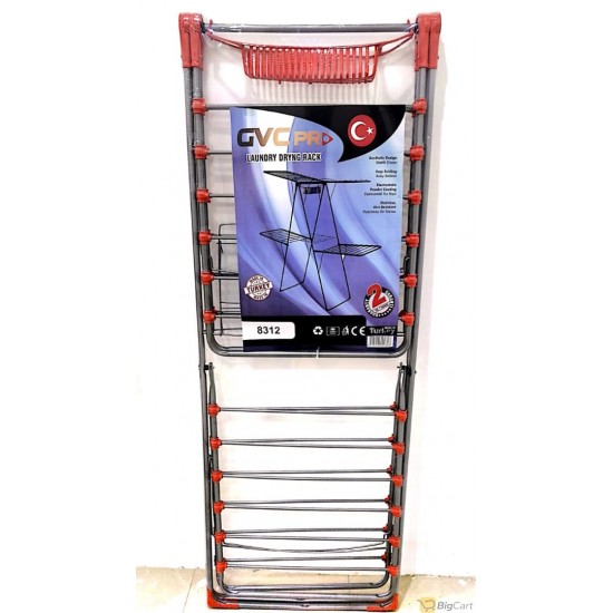 GVC Pro Stainless Steel Clothes Dryer, Jumbo Size, with Clip Holder - Made in Türkiye