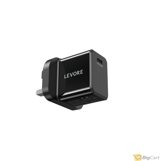 Levore Wall Charger 25W USB-C PD Adapter - Black