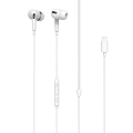 Levore Wired Earphones With MFI Lightning Connector 1.2m with ruble - White