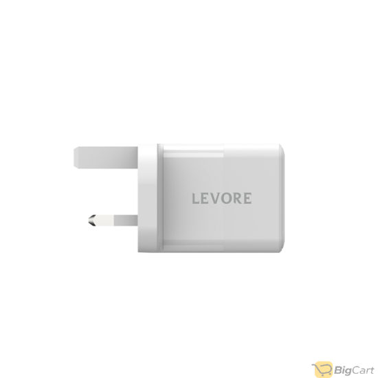 Levore Wall Charger 38W PD and USB-A Port- White