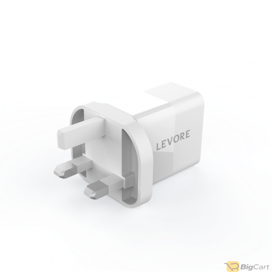 Levore Wall Charger 38W PD and USB-A Port- White