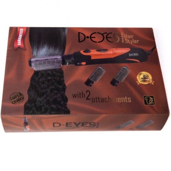 D-EYES Hairdressing Kit Blow Dryer 2 Pieces - Orange