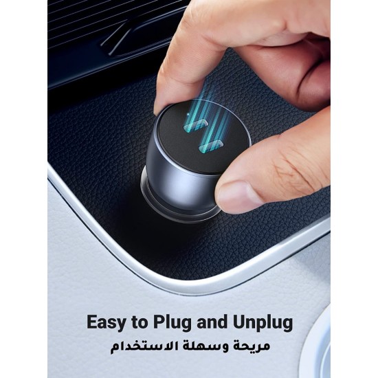 UGREEN Fast Car Charger PD 40W Dual USB C Ports Fast Charging Car Power