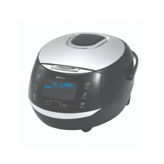 Rebune Digital Smart Multi Cooker 1000W 5L Mcs-2018 -Black/Silver