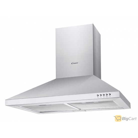Candy built-in hood - pyramid chimney size 60 cm 3 speeds 2 grease filters 2 carbon filters inox lamp model CCH6MX