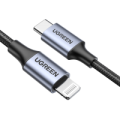 Ugreen USB-C to Lightning M/M Cable Aluminum Shell Braided 2m - Black