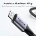 Ugreen USB-C to Lightning M/M Cable Aluminum Shell Braided 2m - Black