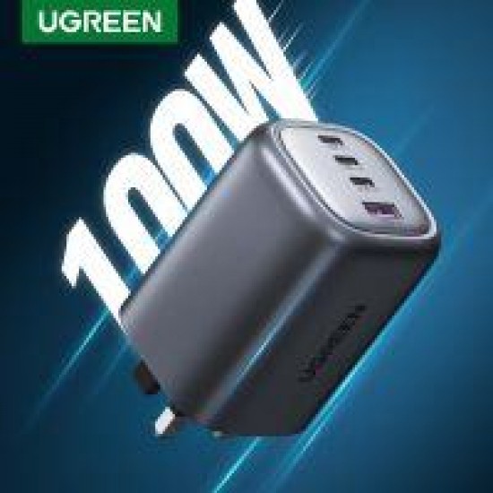 Ugreen Wall Charger GaN Fast Charger 100W UK - Space Gray