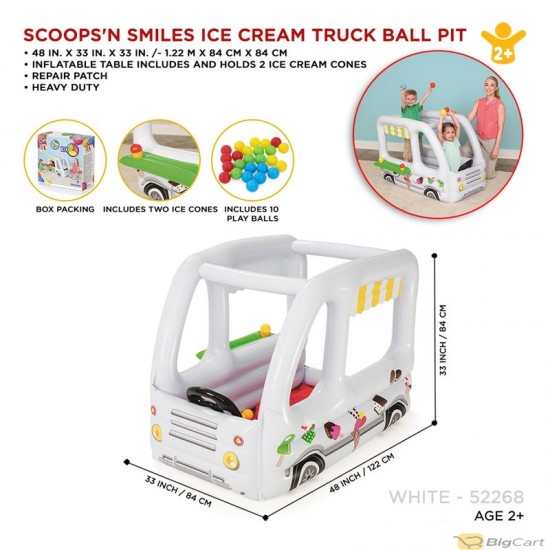 Bestway - Up in & Over Scoops\'n Smiles Ice Cream Truck Ball Pit