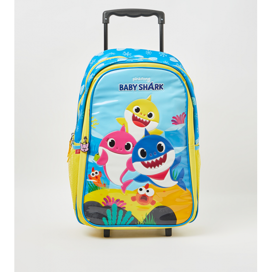 Back to school set bag  Baby Shark 25 items ( 18 Trolley Lunch Bag Pencil Case Color Set Name Labels Stationery Set, Water Bottle Lunch Box )