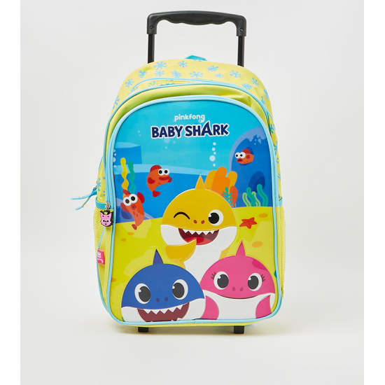 Back to school set bag Baby Shark 5 items ( 16 Trolley Lunch box Pencil Case Water Bottle Lunch bag )