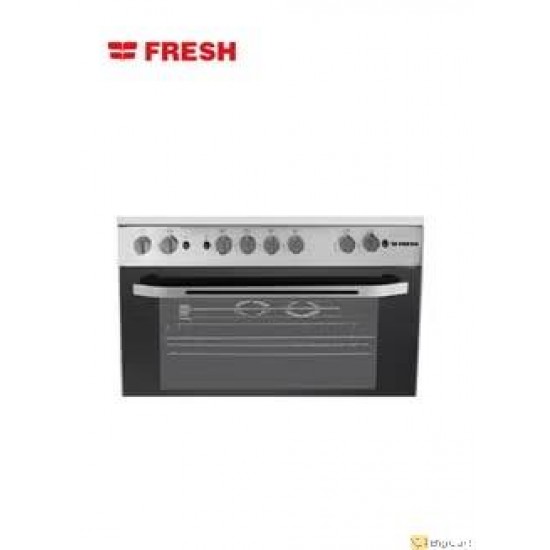 Fresh Gas Oven 5 Burners - 60*90 cm - Full Safety - Steel