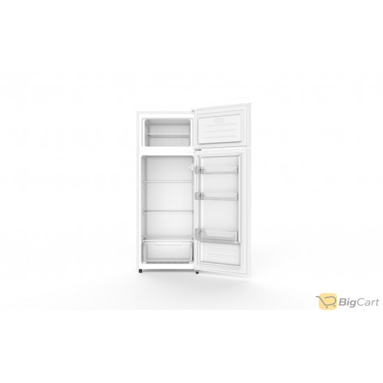 Justinghouse Silver Double Door Refrigerator, 7.5 Feet Capacity - White JSRF-229D