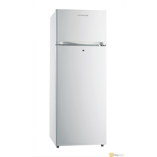 Justinghouse Silver Double Door Refrigerator, 7.5 Feet Capacity - White JSRF-229D