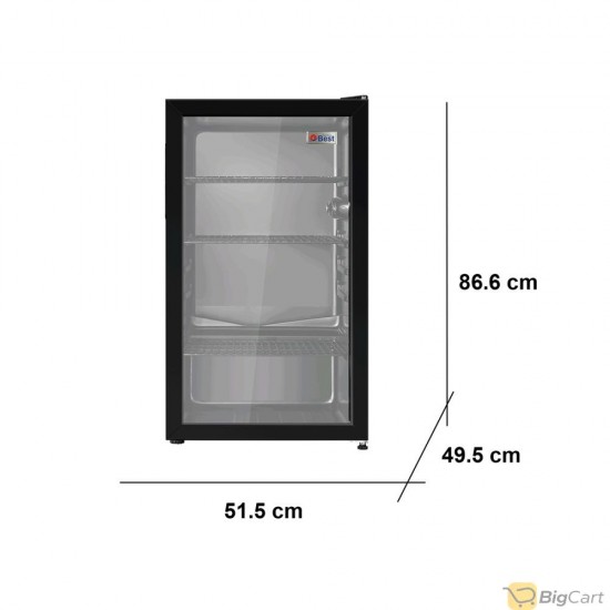 ثلاجة عرض تكنو بيست 94 لتر لون أسود - BRD-94L