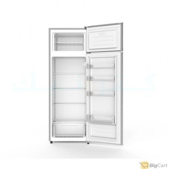 Justinghouse Silver Double Door Refrigerator, 7.5 Feet, JSRF-229D