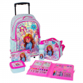 Back to school set bag Hayati Girl 45 items  (18 Trolley Lunch Bag Pencil Case Color box Water Bottle Lunch Box)