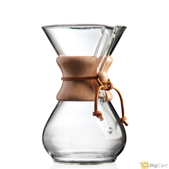 ابريق قهوة فئة كلاسيكية من كيميكس، مصنوع من الزجاج ويستخدم للسكب، سعة 6 اكواب