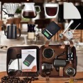 V60 Coffee Bag 9 Pieces with Portable Travel Bag Drip Coffee Maker Set Glass Multicolor