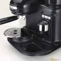  Espresso Coffee Machine with Integrated Coffee Grinder, Cappuccino, Ariete Moderna, 15Bar,Black