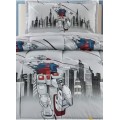 Elevate Kids' Bedrooms with our Reversible Cartoons Printed 3-Piece Comforter Set BKJH-07