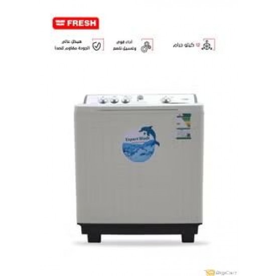 Fresh Twin Tub Washing Machine 12-kg - White