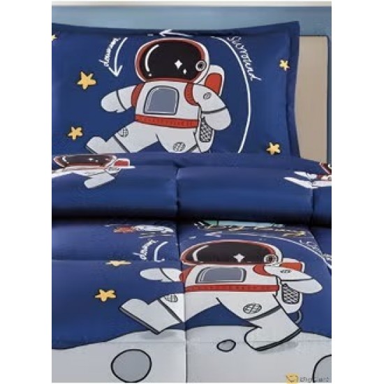 Elevate Kids' Bedrooms with our Reversible Cartoons Printed 3-Piece Comforter Set BKJH-10