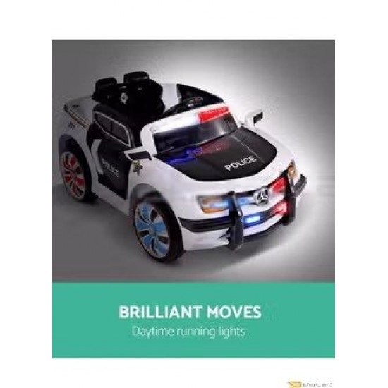 Ignite Adventure with the Kids Police Twin Motor Music Electric Ride-On Car SC7573