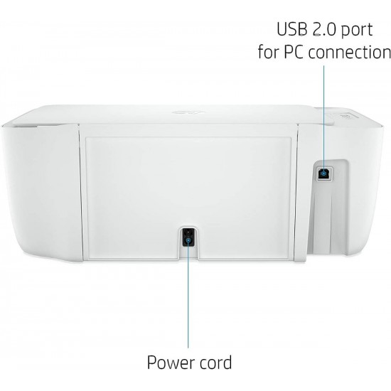 طابعة ديسك جيت 2320 ثلاثة في واحد من اتش بي، تدعم منفذ USB مع وظائف الطباعة والمسح الضوئي والنسخ ابيض