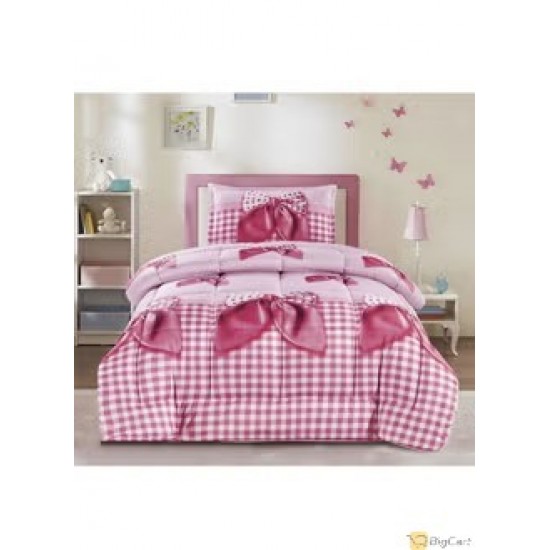 Elevate Kids' Bedrooms with our Reversible Cartoons Printed 3-Piece Comforter Set BKJH-04