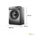 Technobest Front Load Washing Machine 7 kg Grey 1200 RPM 75% Drying Model BWF-007