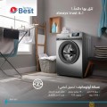 Technobest Front Load Washing Machine 7 kg Grey 1200 RPM 75% Drying Model BWF-007