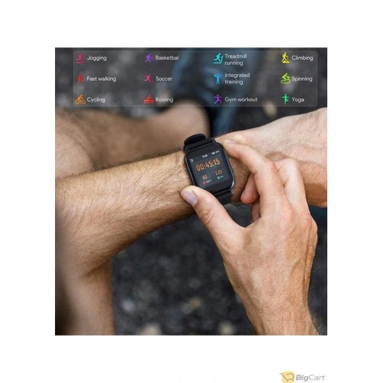 AUKEY Smartwatch Fitness Tracker 12 Activity Modes IPX6 Waterproof, Black