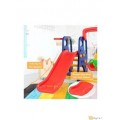 3-in-1 Toddler Playset - Climber, Slide, Swing, Basketball Hoop - All in One