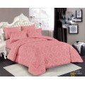  Set Double bed comforter with a prominent pattern, consisting of 6 pieces Pink