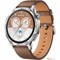 HUAWEI WATCH GT 5  46mm Smart Watch - Sharp Edge Design - Up to 14 Days Battery Life - Professional Sports - Health Tracking - iOS & Android + FreeBuds 5i Earphones & Strap Brown - HUAWEI WATCH GT 5 46mm