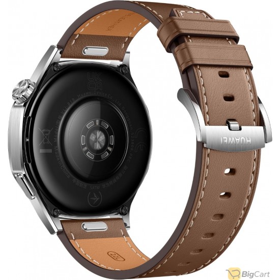 HUAWEI WATCH GT 5  46mm Smart Watch - Sharp Edge Design - Up to 14 Days Battery Life - Professional Sports - Health Tracking - iOS & Android + FreeBuds 5i Earphones & Strap Brown - HUAWEI WATCH GT 5 46mm