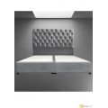 Wooden Bed Decor with Velvet Upholstery in Modern Luxury Design - 190x90Gre