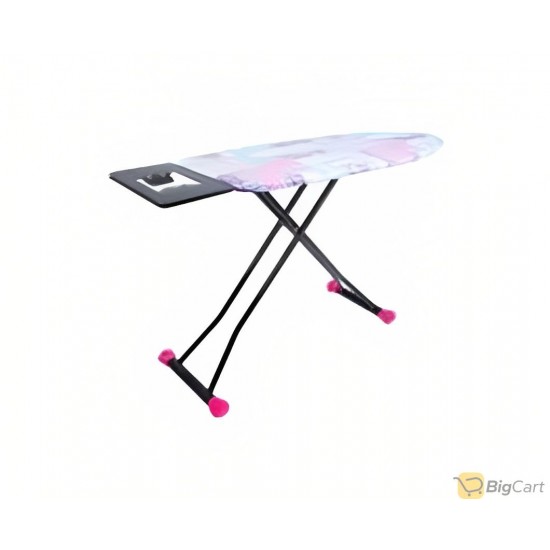 Perla Ironing Table, Jimry, made of solid iron, anti-rust, can bear a weight of up to 40 kg, heat-resistant base, flame-retardant fabric, N3,133-15-UM/15025-13