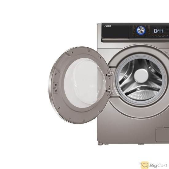 8/5 kg Front Load Washer and Dryer with 18 Programs, Silver Inverter Motor, 1400 RPM, from ARO - RO-09FWDTS