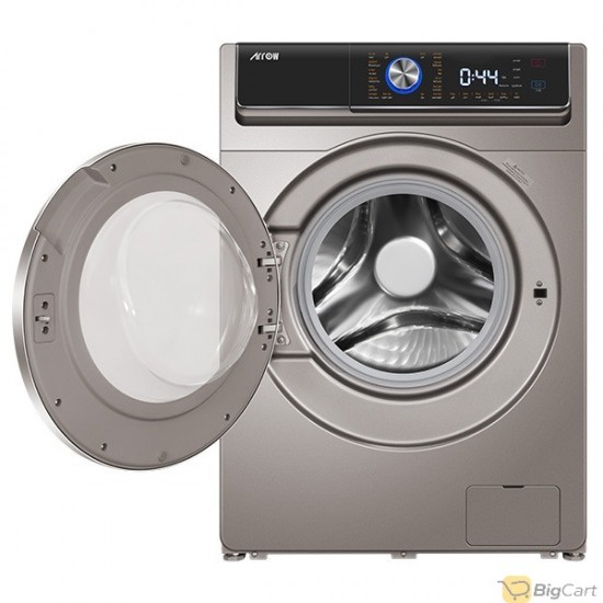 8/5 kg Front Load Washer and Dryer with 18 Programs, Silver Inverter Motor, 1400 RPM, from ARO - RO-09FWDTS