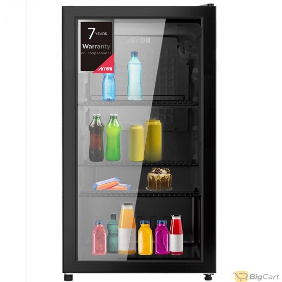 Arrow Display Refrigerator 90 Liter 2 Feet Black RO-110SCK