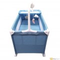 BABY LOVE PLAYPEN TWO LAYERS WITH TOYS 27-612P -BLUE