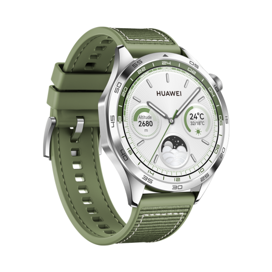 HUAWEI WATCH GT 4 46 mm Smartwatch 14 Days Battery Life Science-based Calorie Management Dual Band Five System GNSS Position Heartrate Monitor Android & iOS Green  