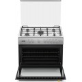 Aro Freestanding Gas Oven 5 Gas Semi Inox (Table Top, Front Panel, Drawer Inox, Painted) with Cooling Fan RO-9060GSKS-CF