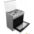 Aro Freestanding Gas Oven 5 Gas Semi Inox (Table Top, Front Panel, Drawer Inox, Painted) with Cooling Fan RO-9060GSKS-CF